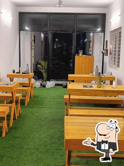 Take a seat at one of the tables at HR’s Cafe
