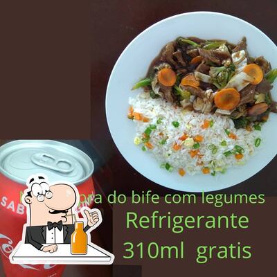 Você pode pedir uma bebida do menu