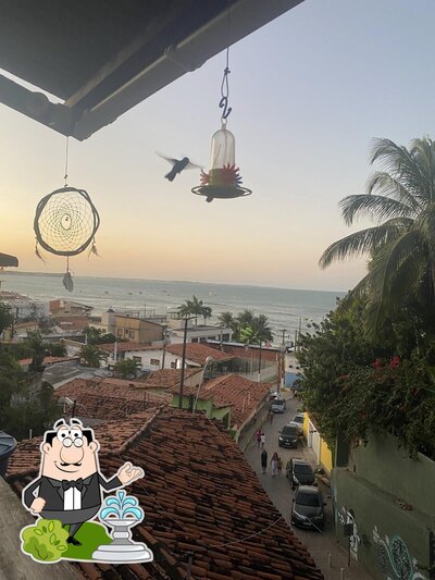 Você pode espairecer no na área externa do Açai da Pipa