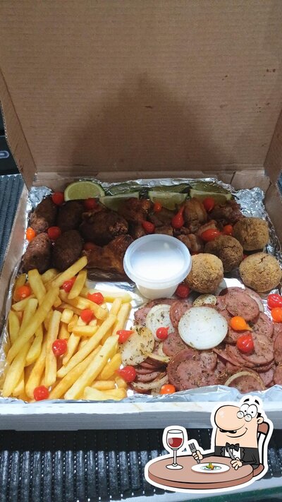 Platos en Na Praça Choperia