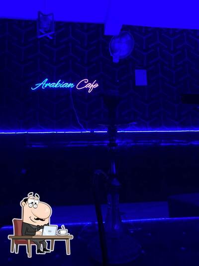 The interior of Arabian cafe