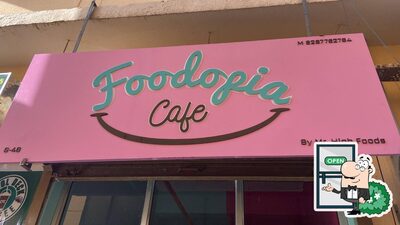 The outside part is an important feature of Foodopia Cafe