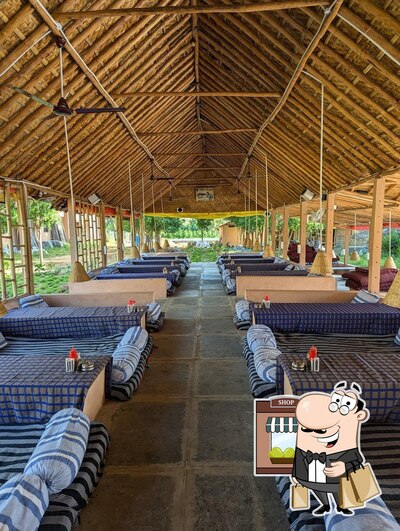 Enjoy the view at the outside area of GREENSTONE RESORT Hampi