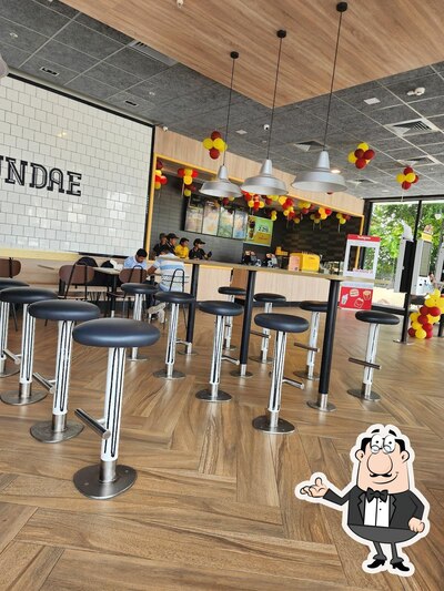 Take a seat at one of the tables at McDonald's
