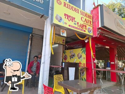 The interior of Om Riddhi Siddhi Cafe