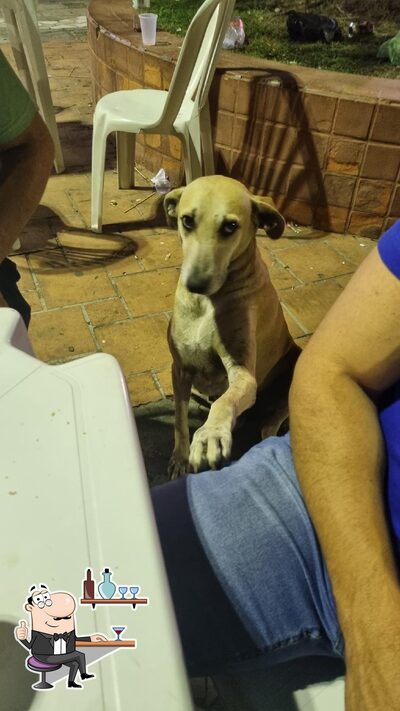 Sente em uma das mesas no Espetinho do Primo