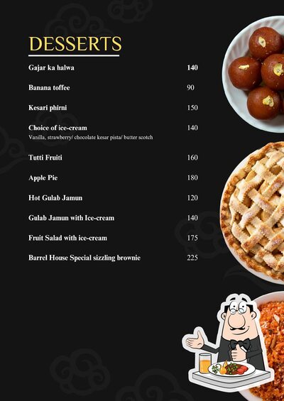 Meals at The Barrel House