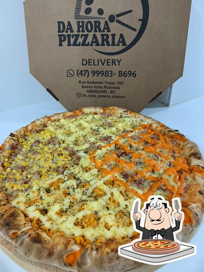 No Da Hora Pizzaria, você pode degustar pizza