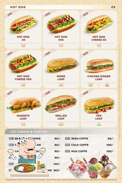 Meals at Burger Delight