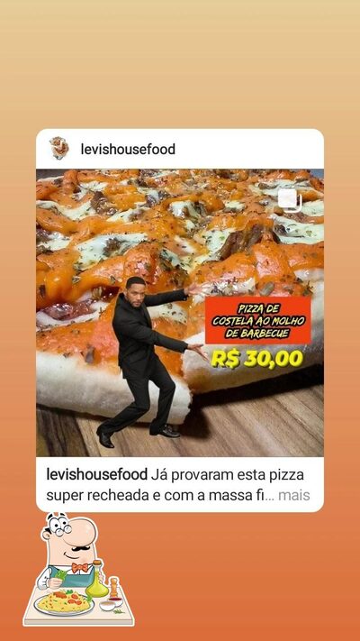 Comida em Levi's House Flor e Sabor
