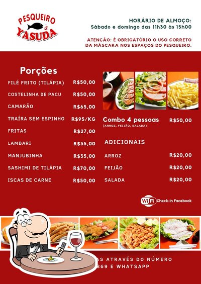 Platos en Pesqueiro Yasuda