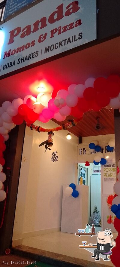 The interior of Panda Momos and Pizza