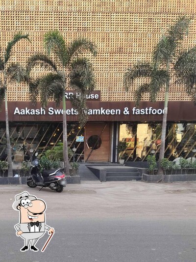 Check out the exterior of Aakash Sweets Namkeen & Fastfood