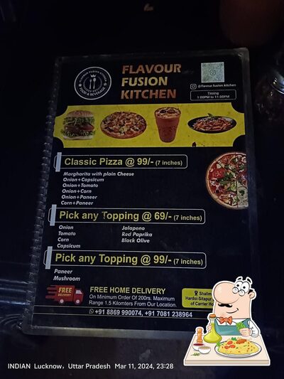 Food at Flavour Fusion kitchen