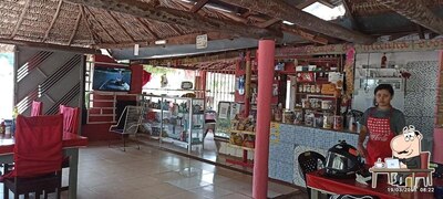 O interior do Restaurante Pedro Mangueira