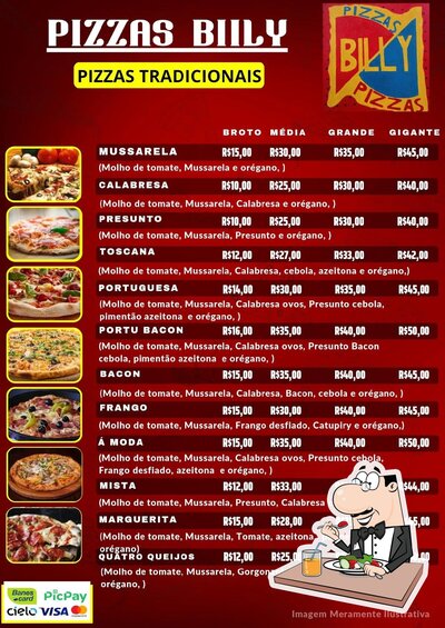 Platos en Pizzaria Do Billy
