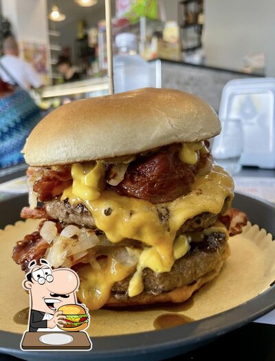 Ordina un hamburger al ristorante Food Garage