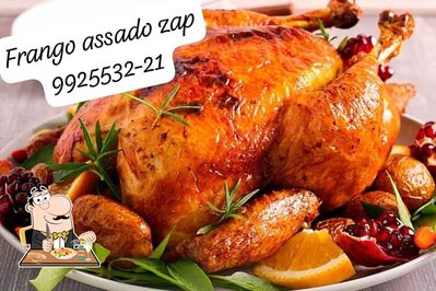 Comida em Frango assado espetinho