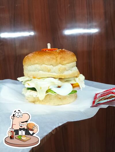 Get a burger at Café Crunch