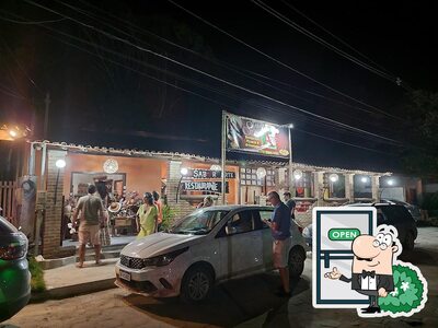Você pode espairecer no na área externa do Sabor e arte pizzaria