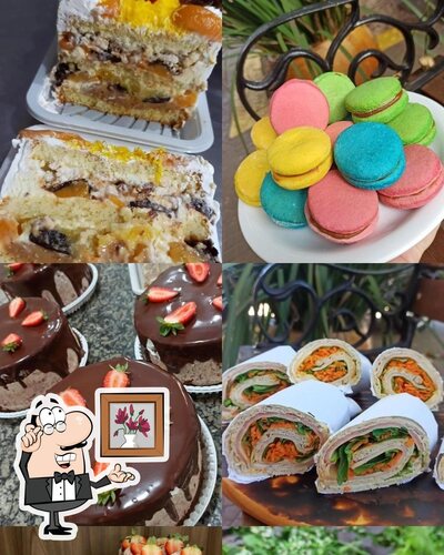 O interior do Cris Kaf Confeitaria Padaria e mercado