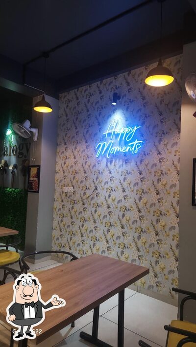 The interior of Tealogy Cafe Rajendra Nagar