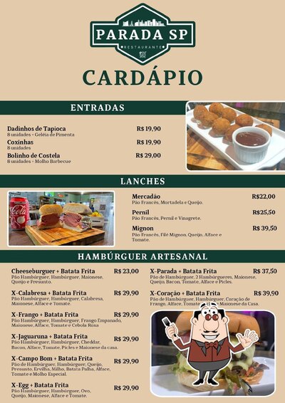 Platos en Restaurante Parada SP