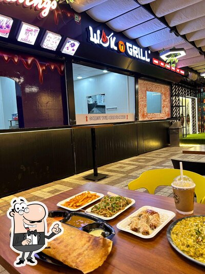 Take a seat at one of the tables at Wok N Grill