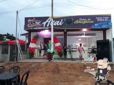 O interior do Açaí Sabor da Amazônia