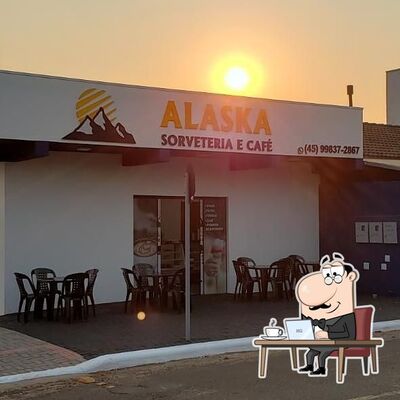 O interior do Alaska Sorveteria E Café