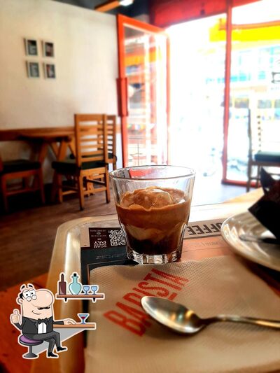 The interior of BARISTA LEH LADAKH