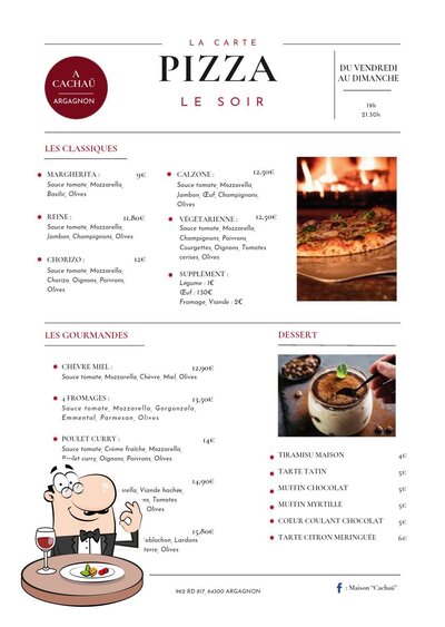 Plats à Bar Tabac Restaurant Cachaù