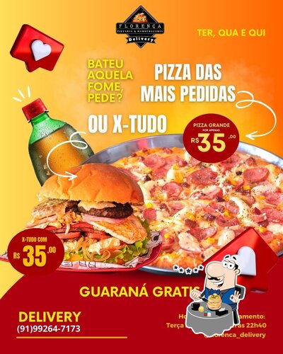 Comida em Pizzaria & Hamburgueria Florença