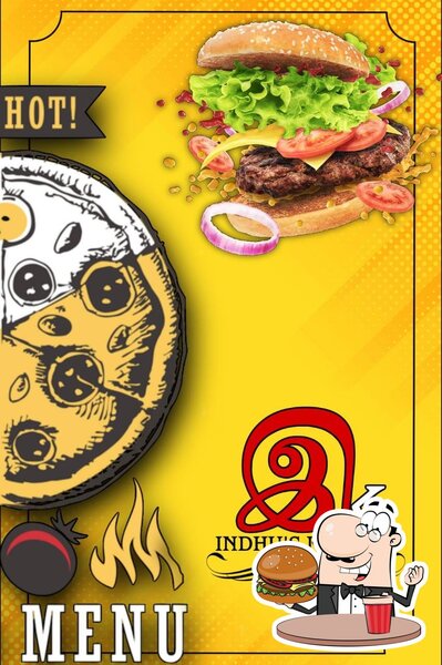 Get a burger at INDHU'S KITCHEN