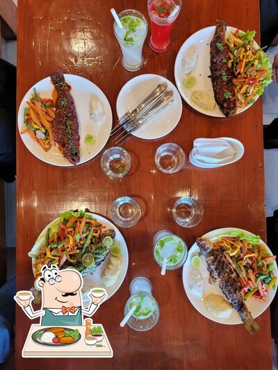 Food at Kashmir Trout (Rainawari)